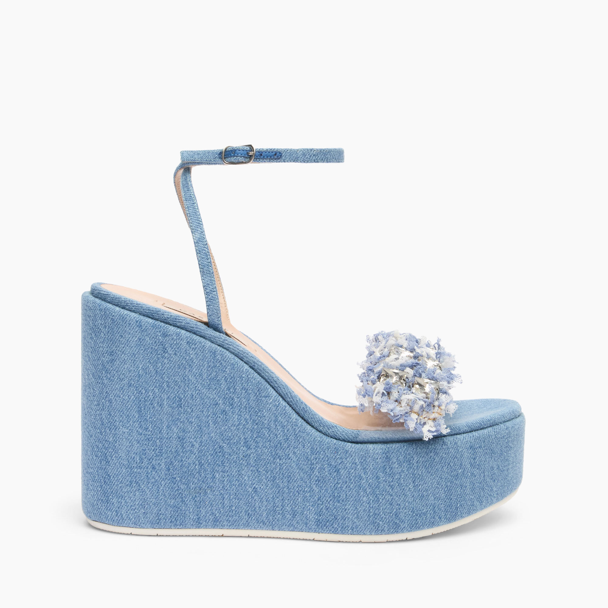 Casadei Elsa Denim Wedges Jeans 1L265X0801C2412