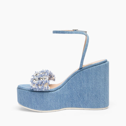 Casadei Elsa Denim Wedges جينز 1L265X0801C2412