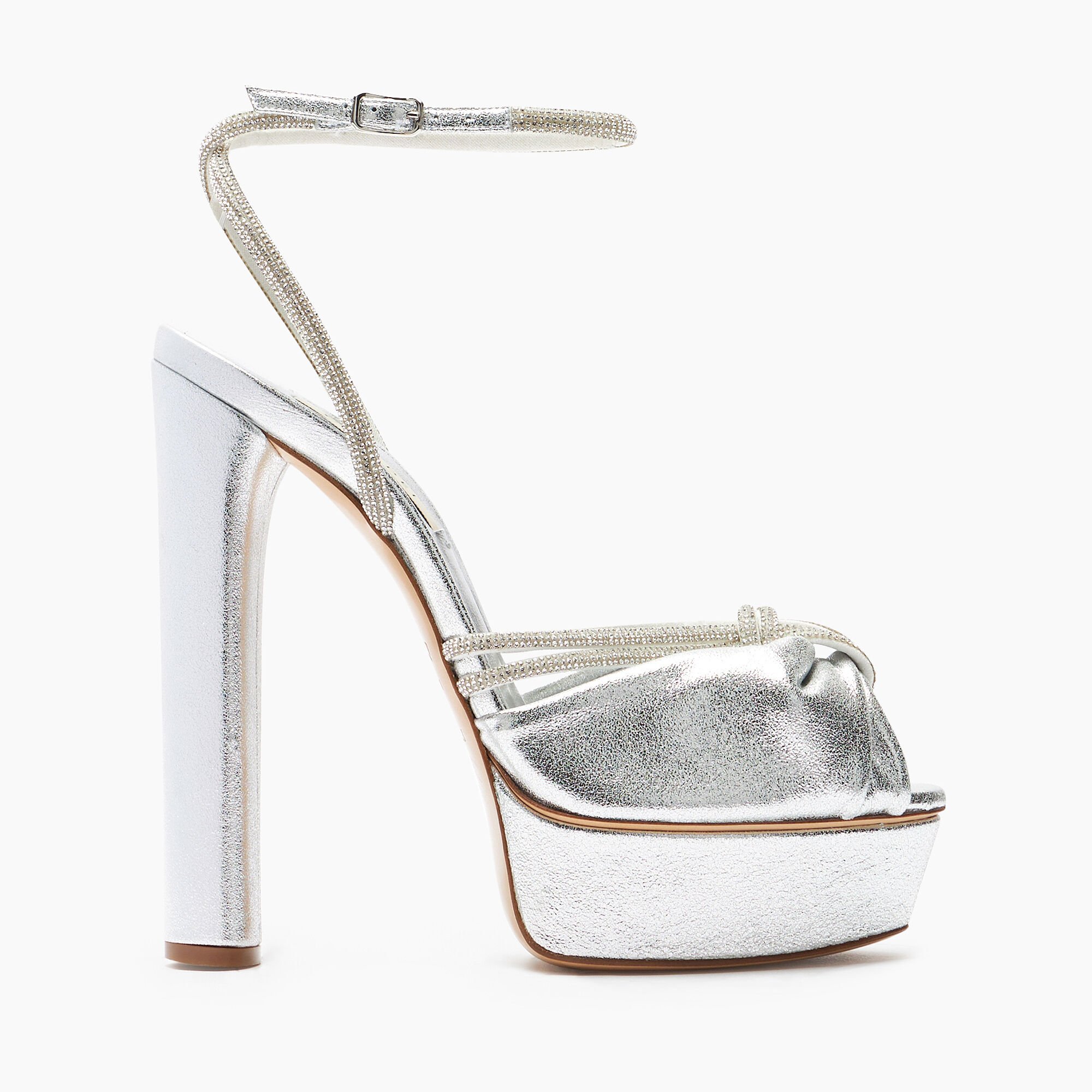 Casadei Taylor Flora Wonder Platform Sandals Silver 1L277Y1401C2538