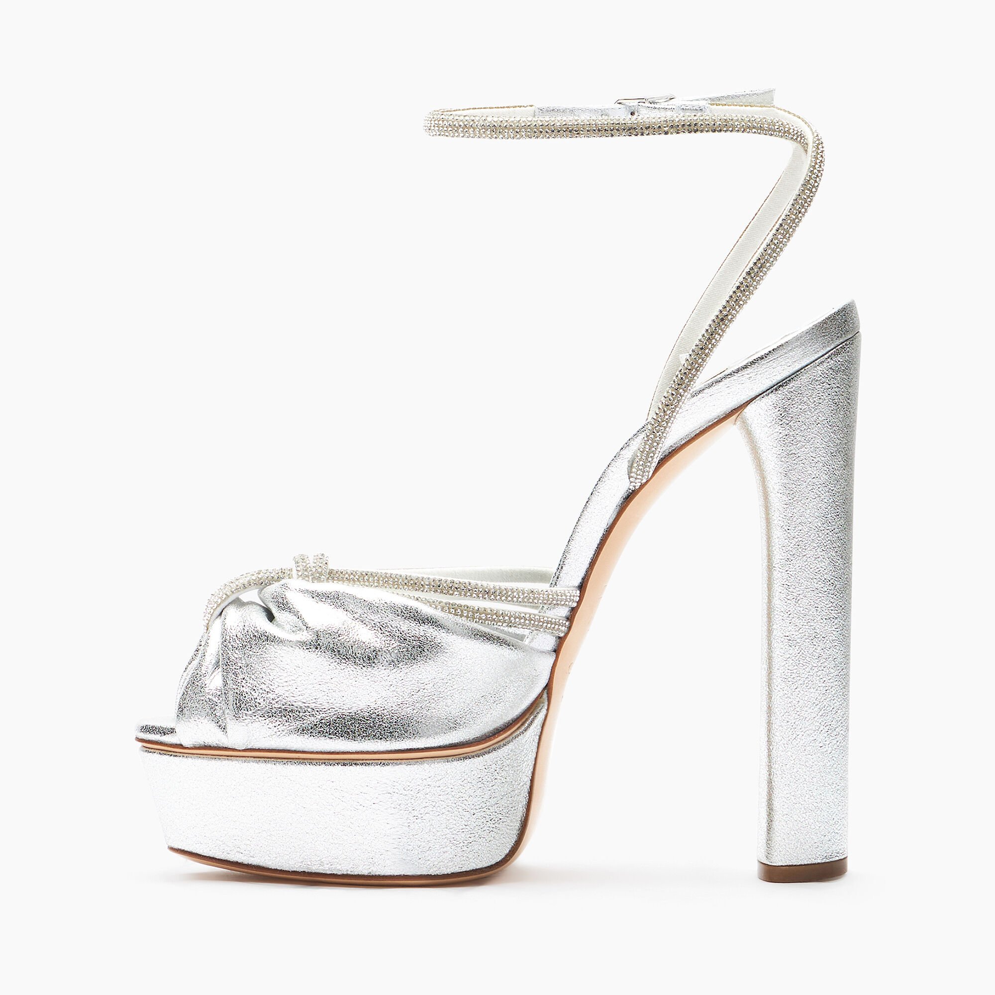 Casadei Taylor Flora Wonder Platform Sandals Silver 1L277Y1401C2538