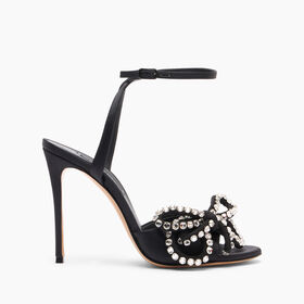 Casadei Judith Satin Sandals Nero 1F965Y1001TIFFA