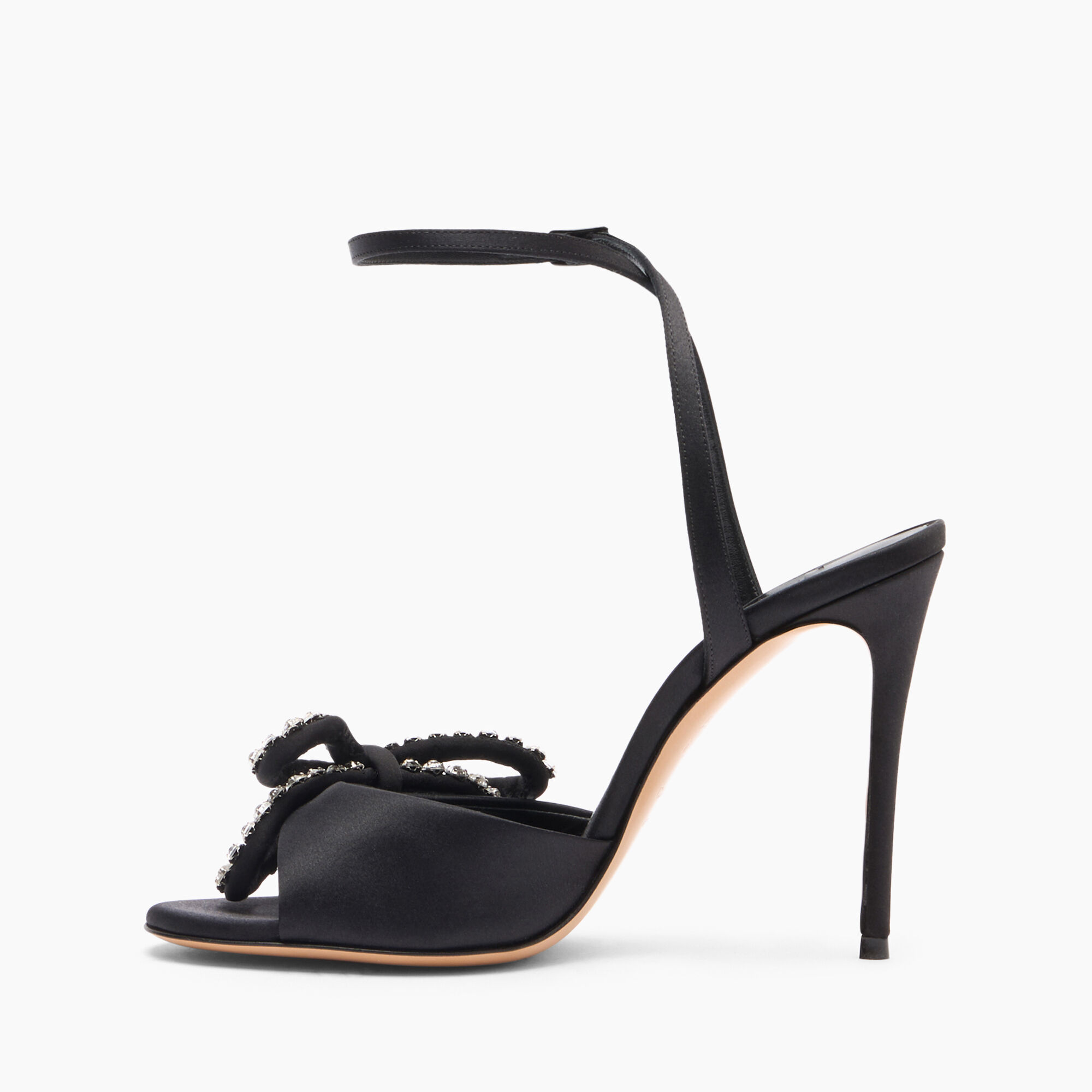 Casadei Judith Satin Sandals Nero 1L278Y1001C2541