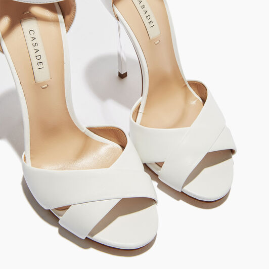 Casadei Blade Criss Cross Sandals White 1L556P120MAMINO