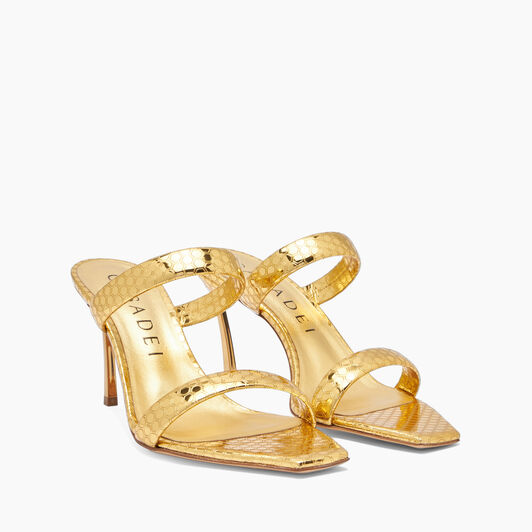 Casadei Superblade Atomium Gold Mules ذهبي 1M308X080MATOMI