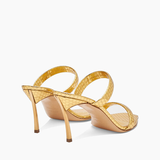 Casadei Superblade Atomium Gold Mules ذهبي 1M308X080MATOMI