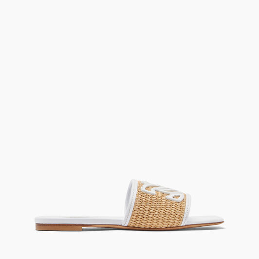 Casadei Portofino Slides white and toffee 1M359X0001PORTF