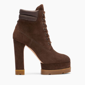 Casadei Nancy Laced Suede Ankle Boots الأسفلت 2R459Y040NCOSMI