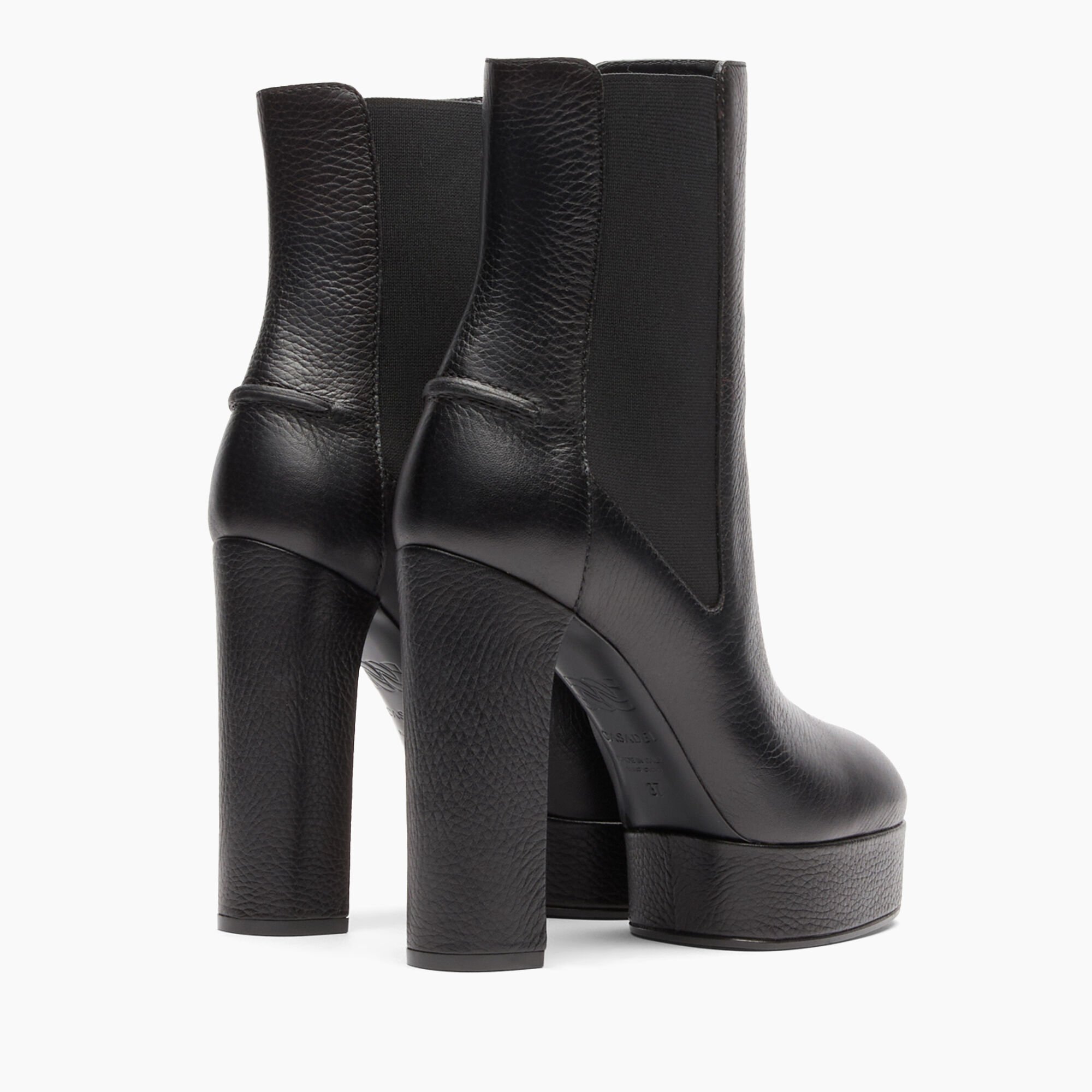 Casadei Betty Leather Ankle Boots Black 1R472Y1201STATU