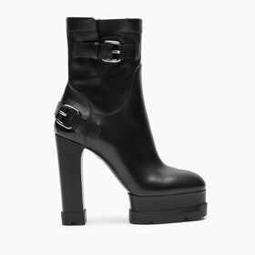 Casadei Nancy Rock Leather Ankle Boots Noir 1L214L1401TIFFA