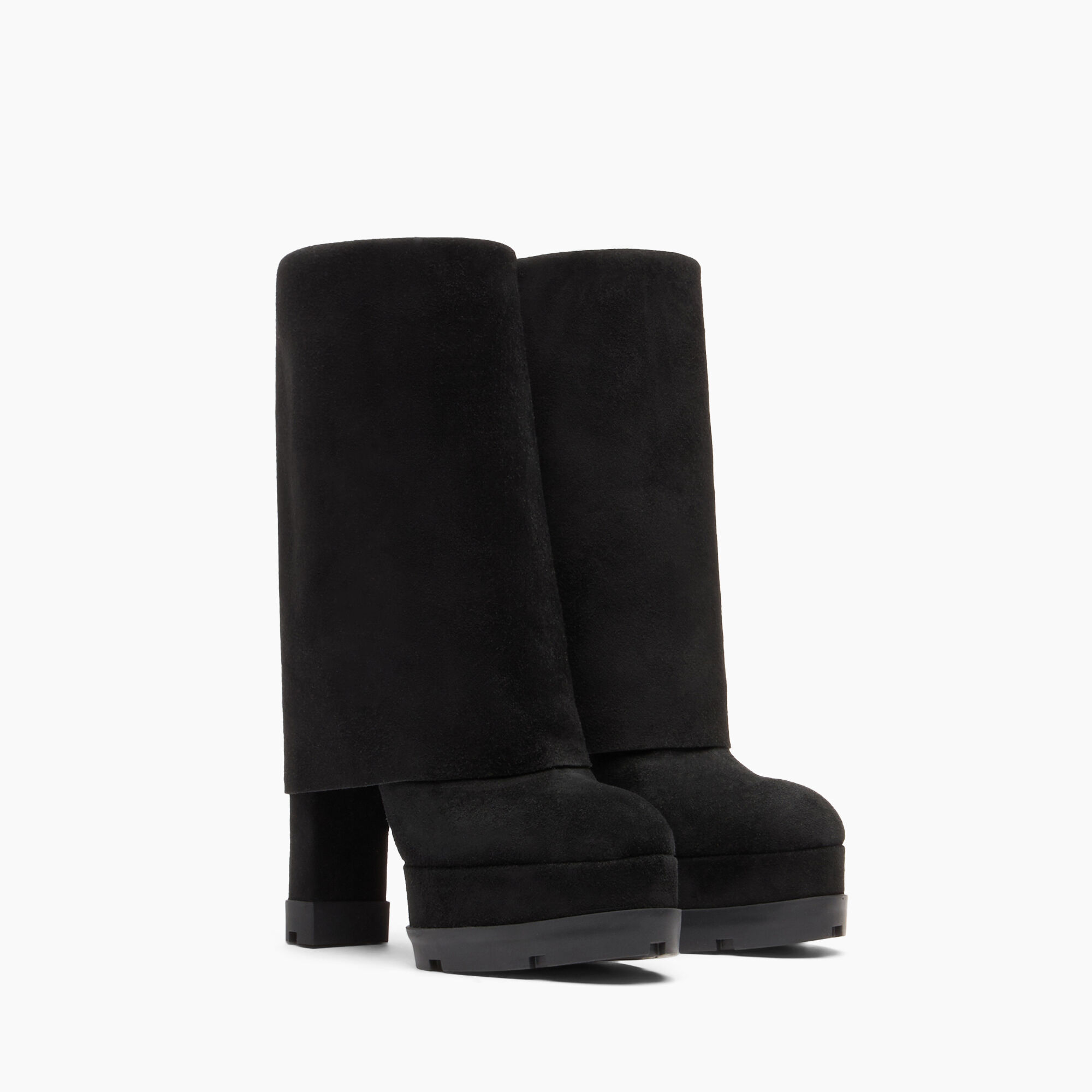 Casadei Nancy Reversable Suede Boots Noir 1S246Z1201RENNA