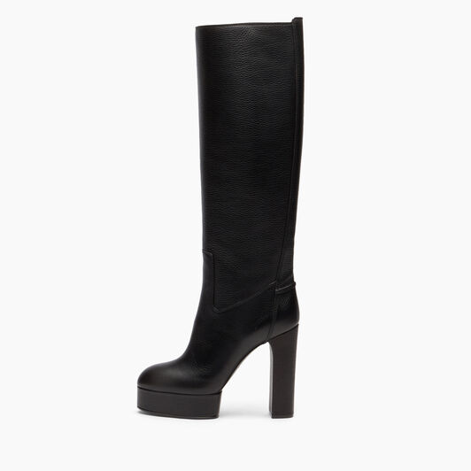 Casadei Betty Leather High Boots Black 1S324Y1201STATU