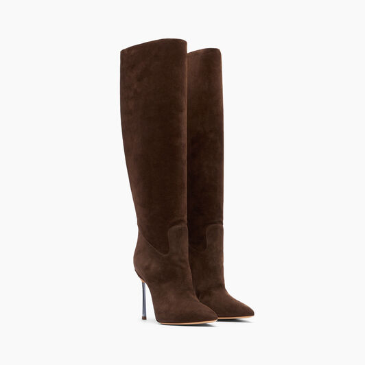 Casadei Blade Suede High Boots Cacao 1S329Y100MC1832