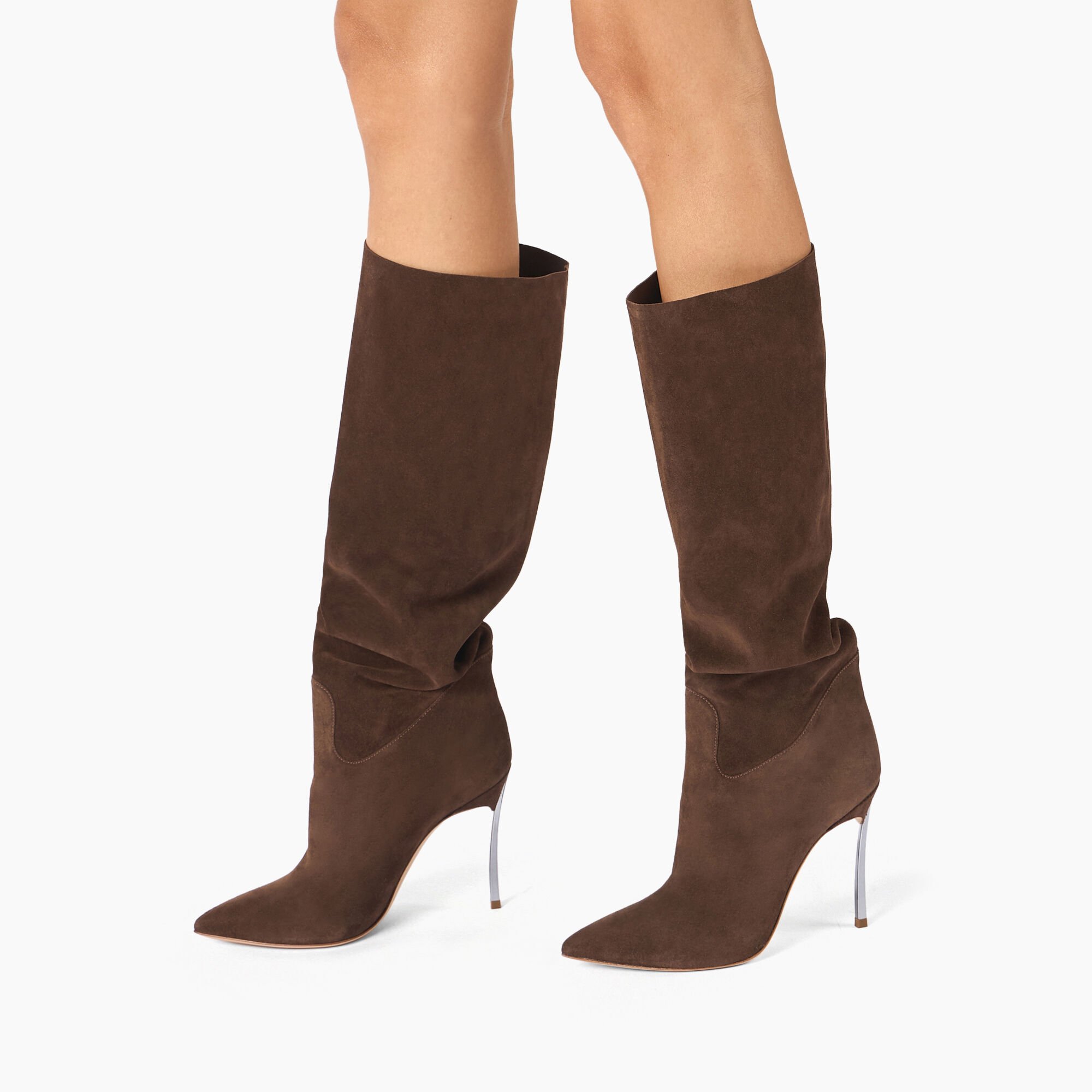 Casadei Blade Suede High Boots Cacao 1S329Y100MC1832