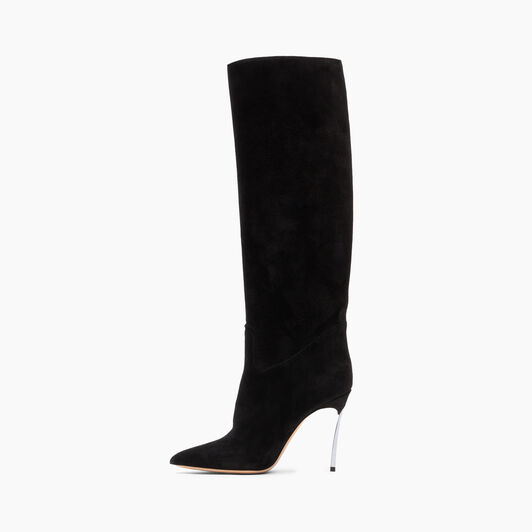 Casadei Blade Suede High Boots Black 1S329Y100MC1832