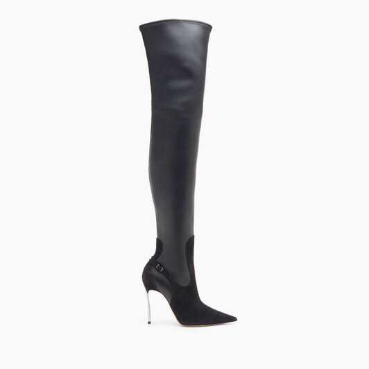 Casadei Blade Double Over the Knee أسود 1T061Y100MC2485