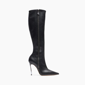 Casadei Blade Zipped To the Knee Boots Black 1T072Y100MC2274