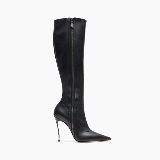 Casadei Blade Zipped To the Knee Boots Nero 1T072Y100MC2274