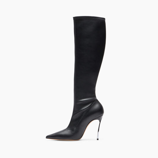 Casadei Blade Zipped To the Knee Boots أسود 1T072Y100MC2274