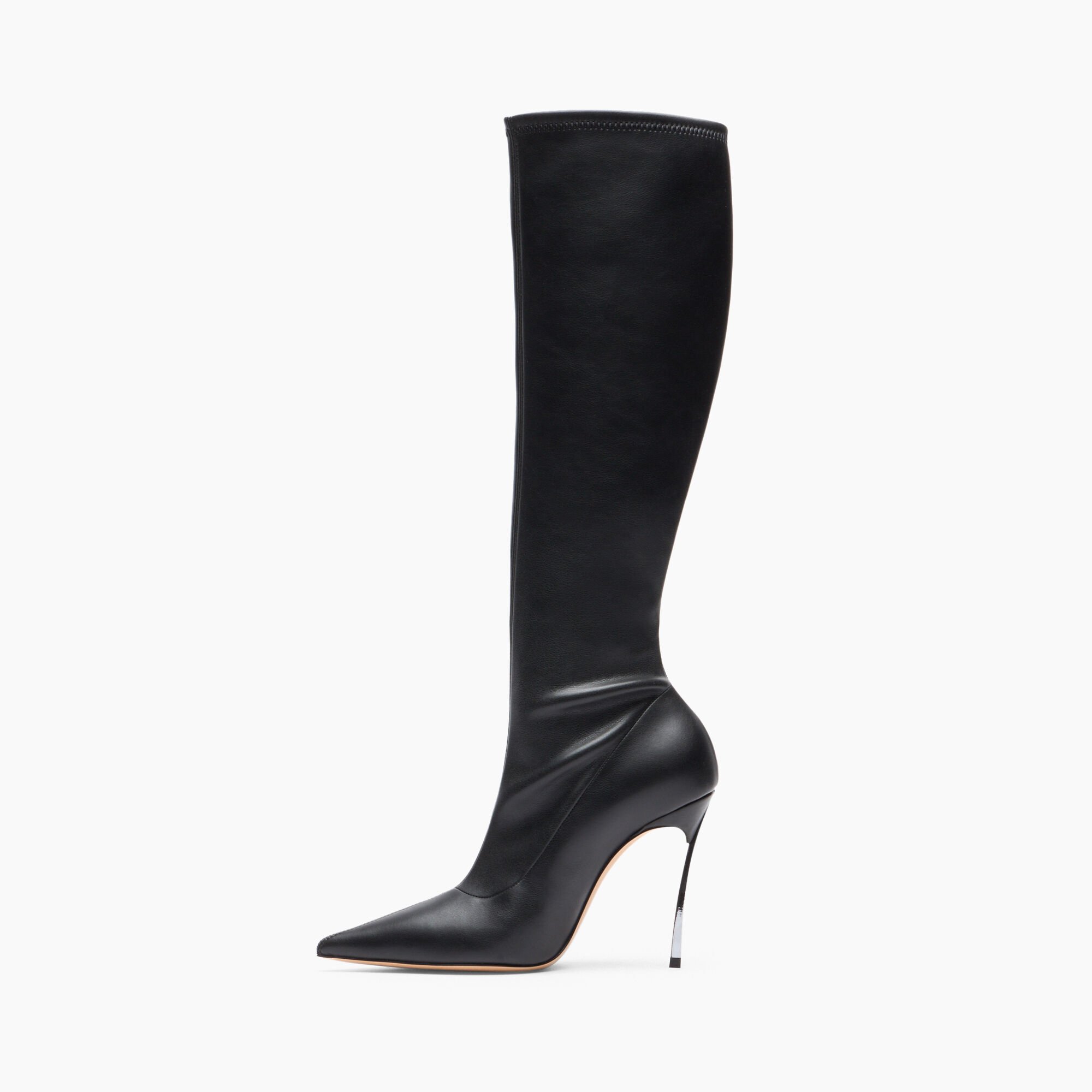 Casadei Blade Zipped To the Knee Boots Black 1T072Y100MC2274