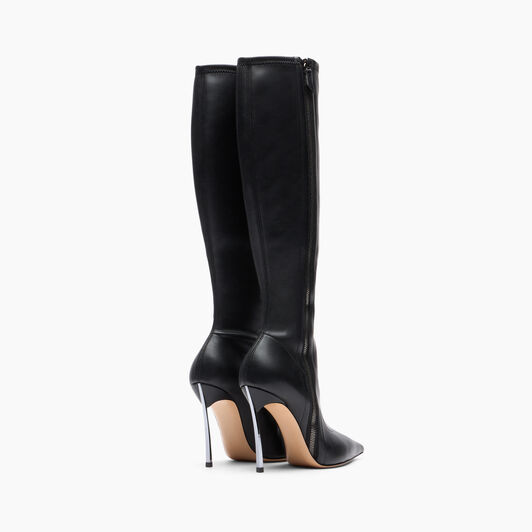 Casadei Blade Zipped To the Knee Boots Negro 1T072Y100MC2274