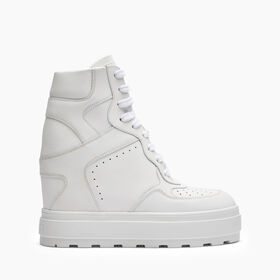 Casadei High Top Leather Sneakers أسود 2X023Y080NSALEN