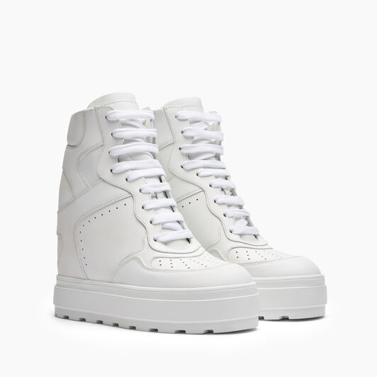 Casadei High Top Leather Sneakers Blanco 2X023Y0801SALEN