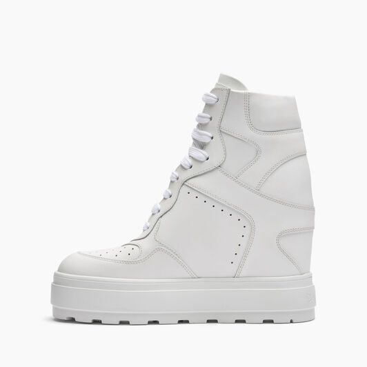 Casadei High Top Leather Sneakers Blanco 2X023Y0801SALEN