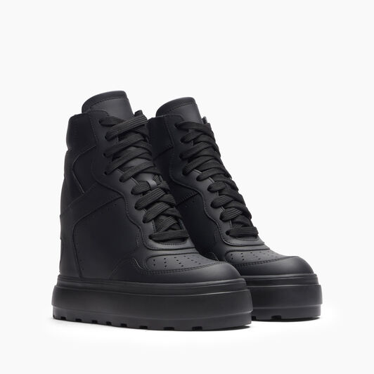 Casadei High Top Leather Sneakers Noir 2X023Y080NSALEN