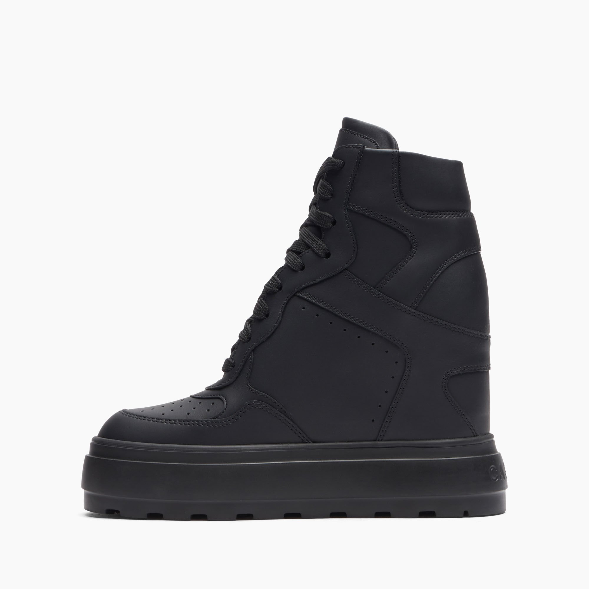 Casadei High Top Leather Sneakers Noir 2X023Y080NSALEN