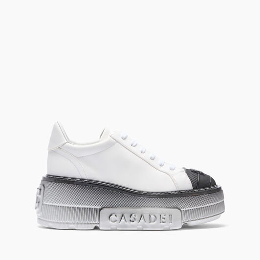 Casadei Nexus Toe Cap Sneakers White et Black 2X944V0701C2285