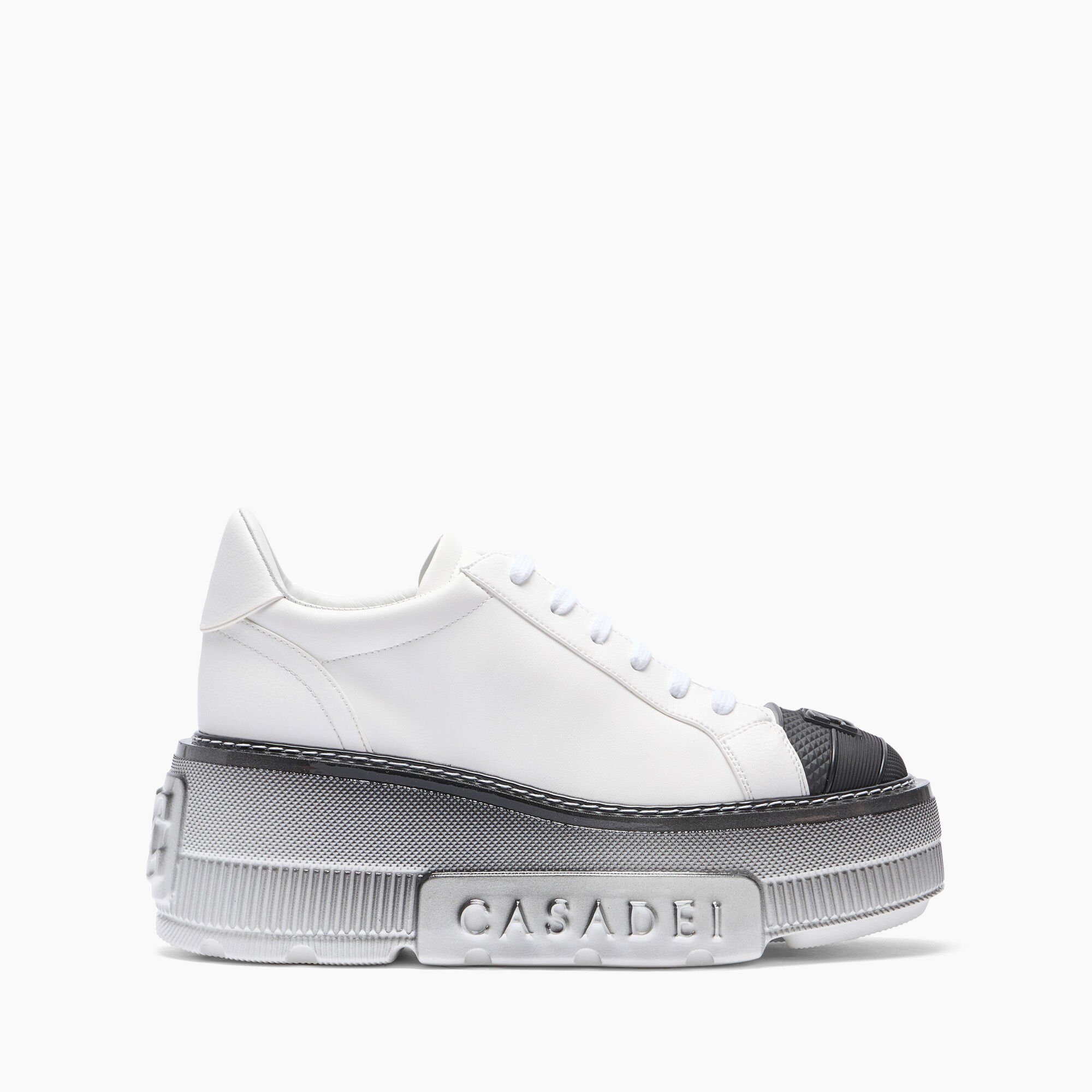 Casadei Nexus Toe Cap Sneakers White and Black 2X944V0701C2285