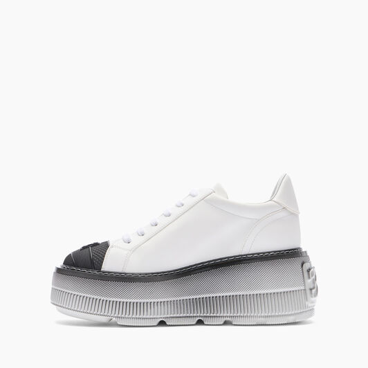 Casadei Nexus Toe Cap Sneakers Bianco and Nero 2X944V0701C2285