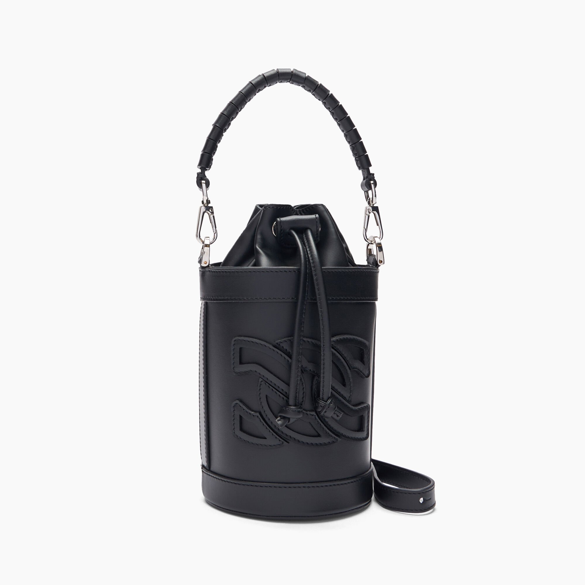 Casadei Giulia Leather Bucket Bag Black 3W398W0000B0300