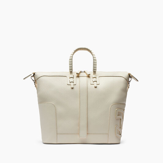 Casadei C-Style Leather Traveller Bag Small Off White 3W421X0000CSTYL