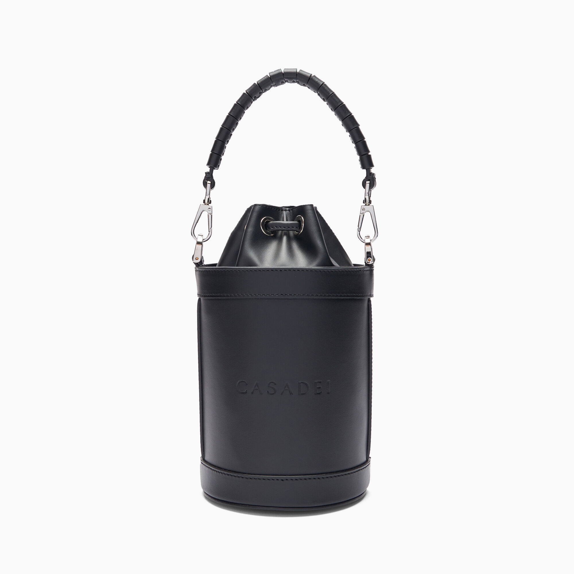 Casadei Giulia Leather Bucket Bag Black 3W398W0000B0300