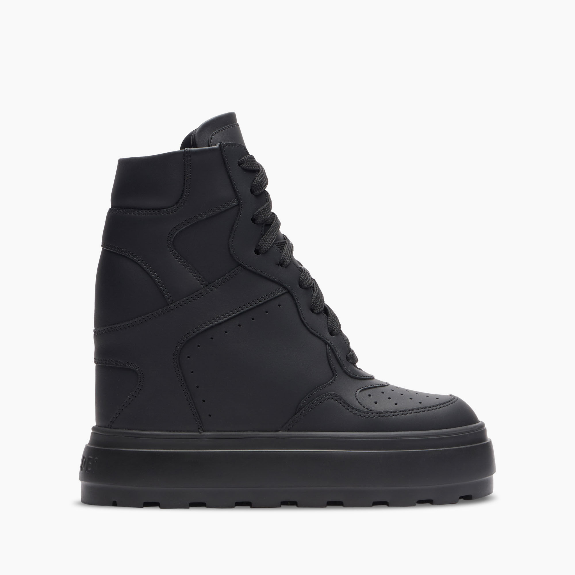 Casadei High Top Leather Sneakers Nero 2X023Y080NSALEN