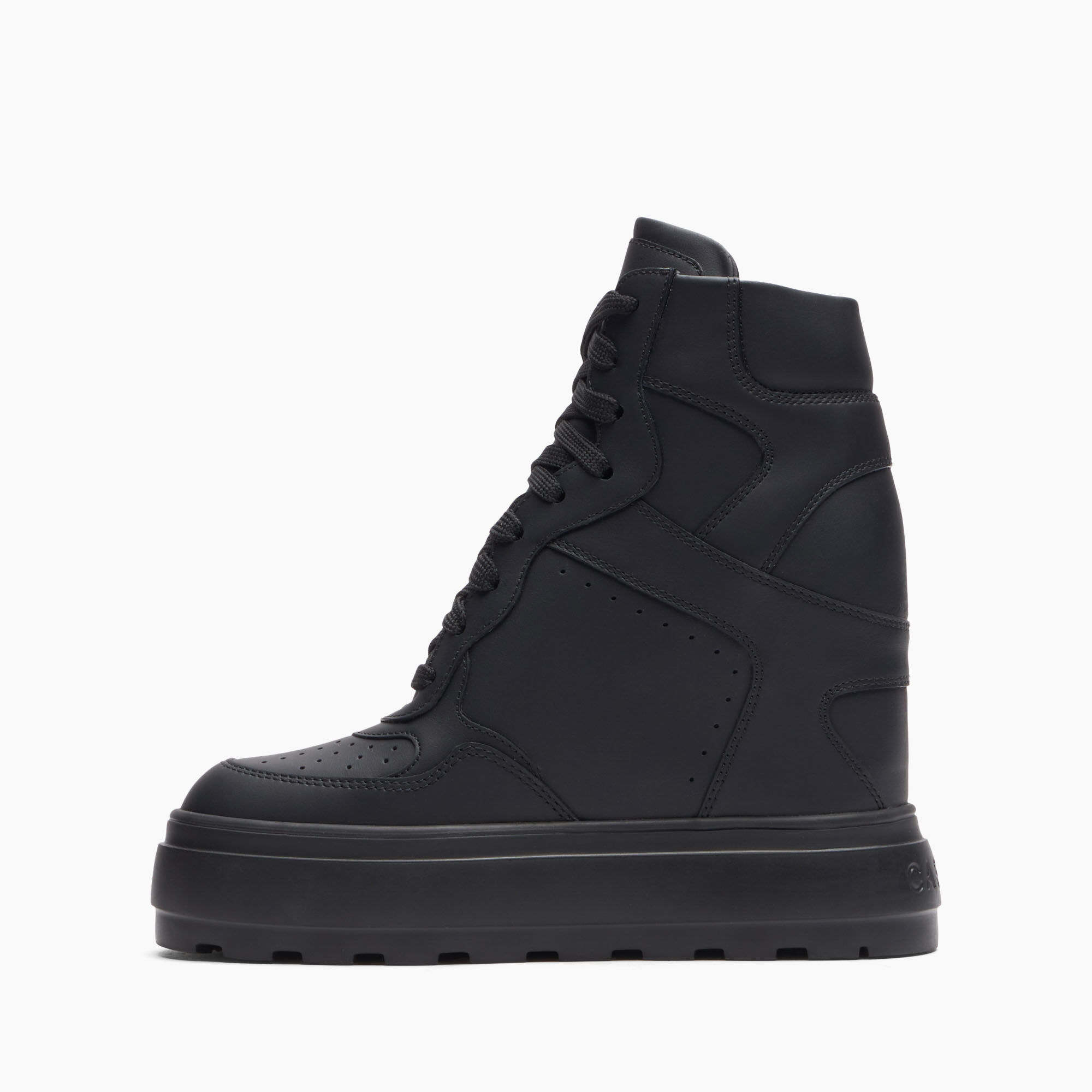 Casadei High Top Leather Sneakers Nero 2X023Y080NSALEN