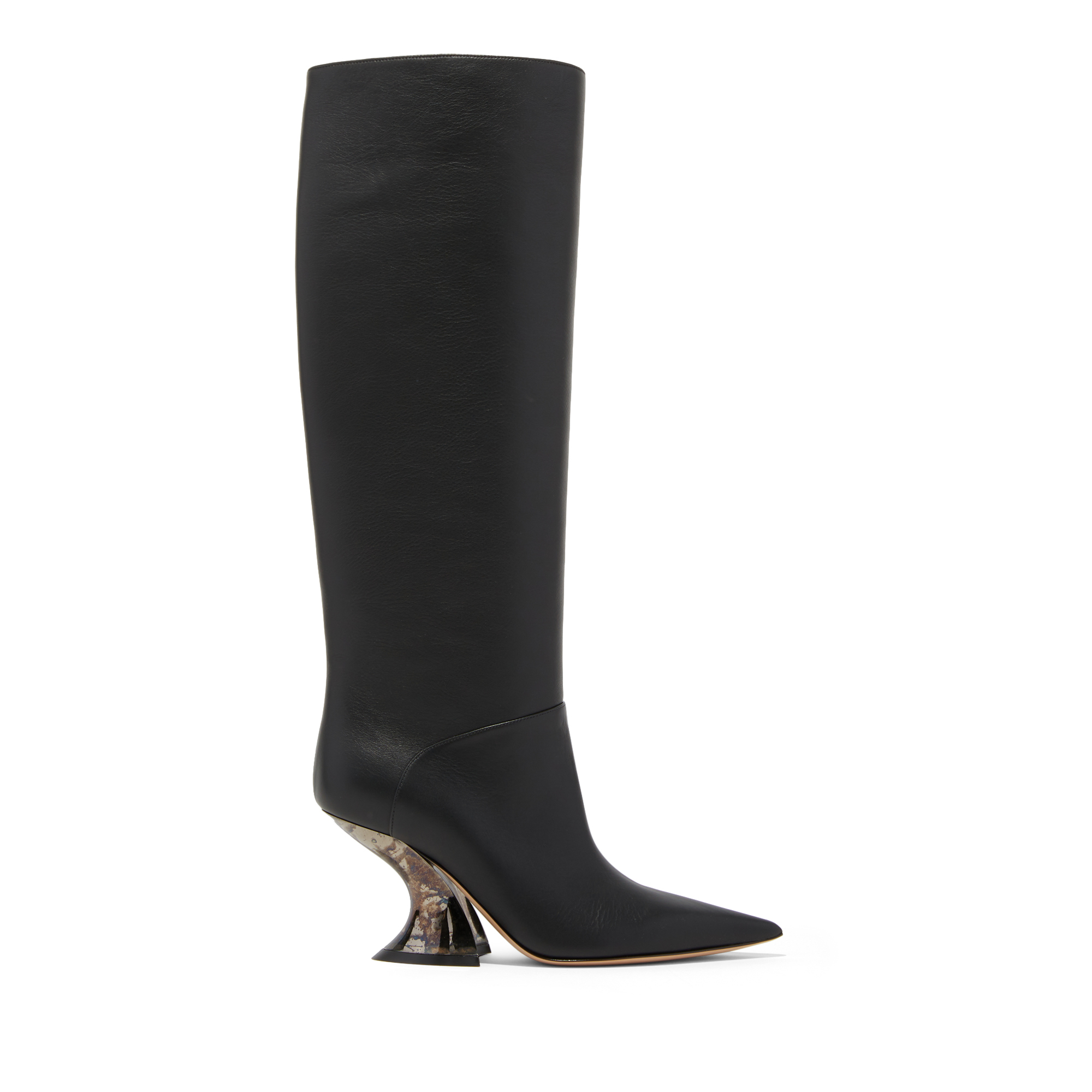 Casadei Elodie Leather - Woman High Boots Black 38